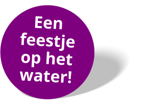 Een  feestje  op het water!